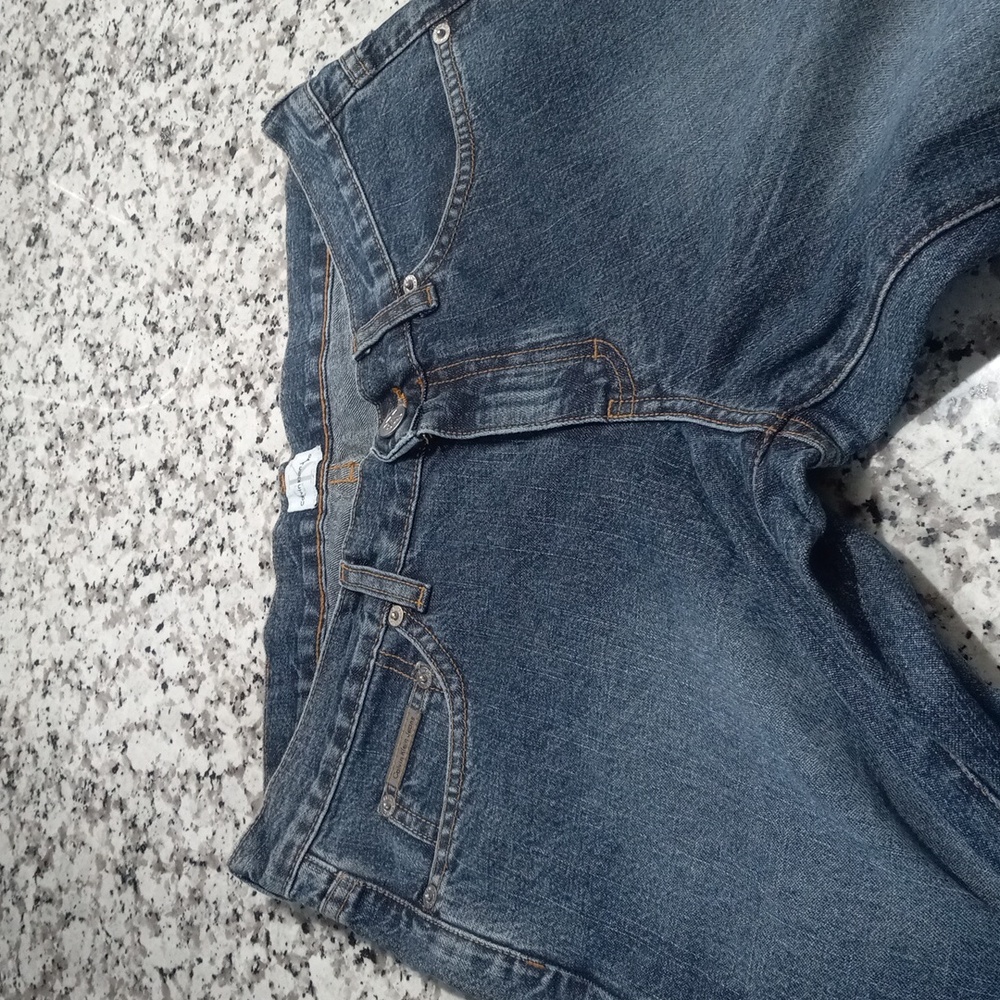 Calvin Klein Blue Flare & Wide Leg Jeans - Picture 4 of 14